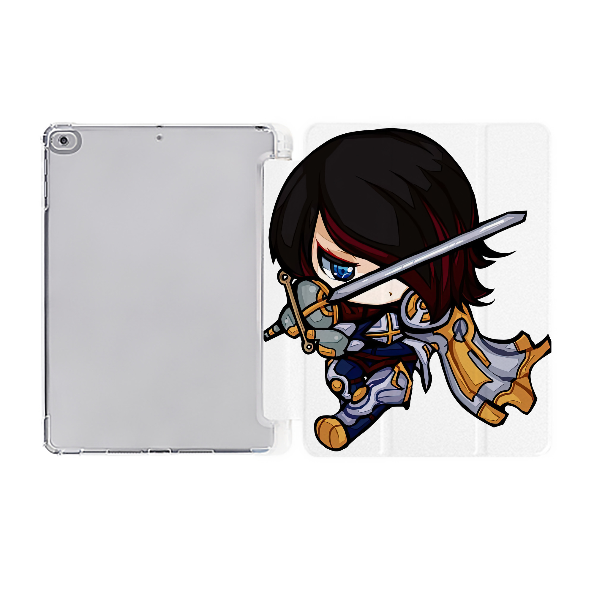 （画像用） リーグ・オブ・レジェンド League of Legends LOL IPad ケース ペン収納付き 三つ折りスタンド PUレザー×シリコン 対応機種9.5/10.5/10.9インチ